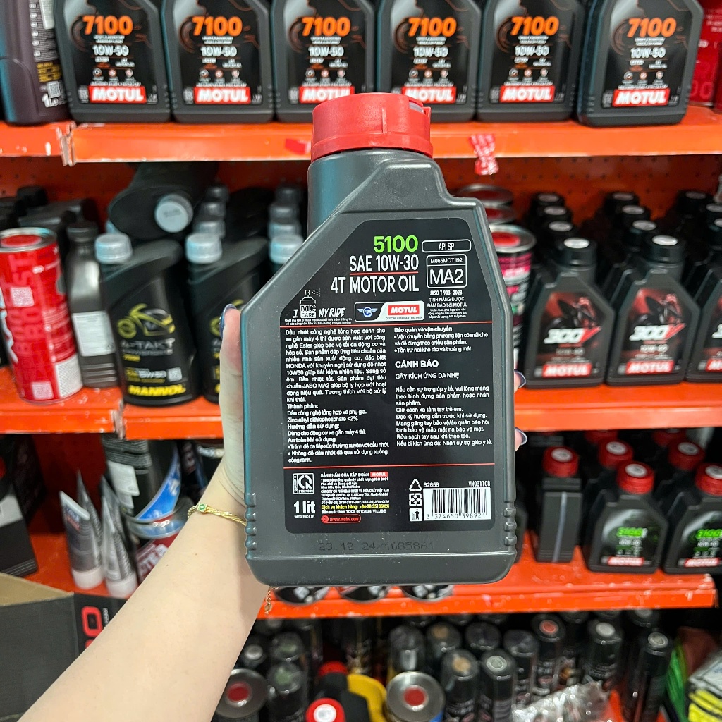 Nhớt Motul Gold 5100 10W30 Dành Cho Xe Số, Côn Tay