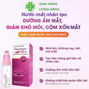 Nước mắt nhân tạo Novotane Ultra giúp giảm khô mắt, mỏi mắt (Chai 5ml)