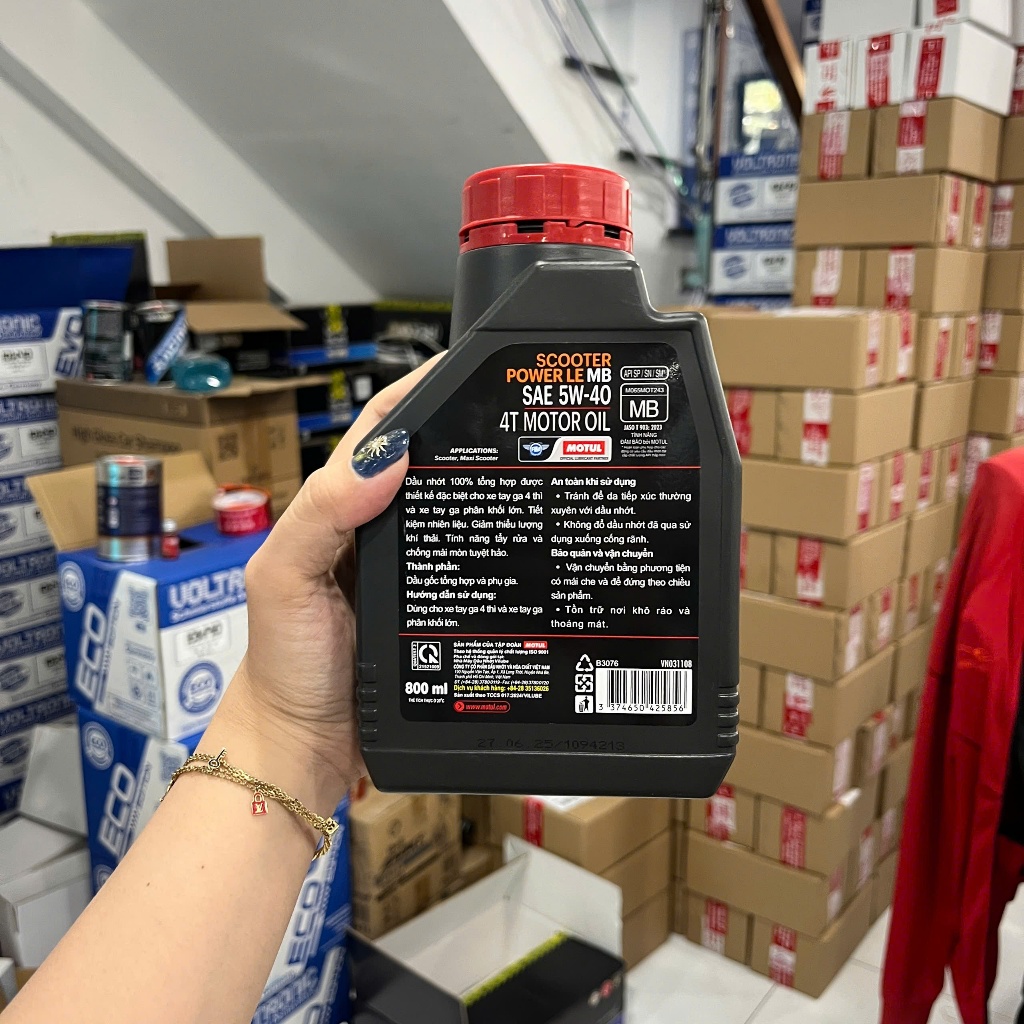 Nhớt Motul Scooter Power 5W40 Tổng Hợp Cho Xe Tay Ga