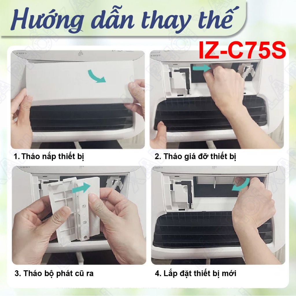 Bộ phát thay thế ION PLASMACLUSTER 25000 IZ-C90M, IZ-C75S  cho máy lọc không khí, Bộ phát ION âm dương khử khuẩn | BigBuy360 - bigbuy360.vn