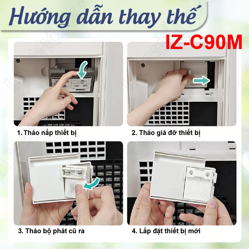 Bộ phát thay thế ION PLASMACLUSTER 25000 IZ-C90M, IZ-C75S  cho máy lọc không khí, Bộ phát ION âm dương khử khuẩn | BigBuy360 - bigbuy360.vn