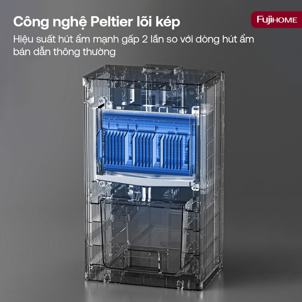 Máy hút ẩm mini chống ồn FUJIHOME DHP23-MINI, máy khử ẩm không khí mini cho phòng làm việc