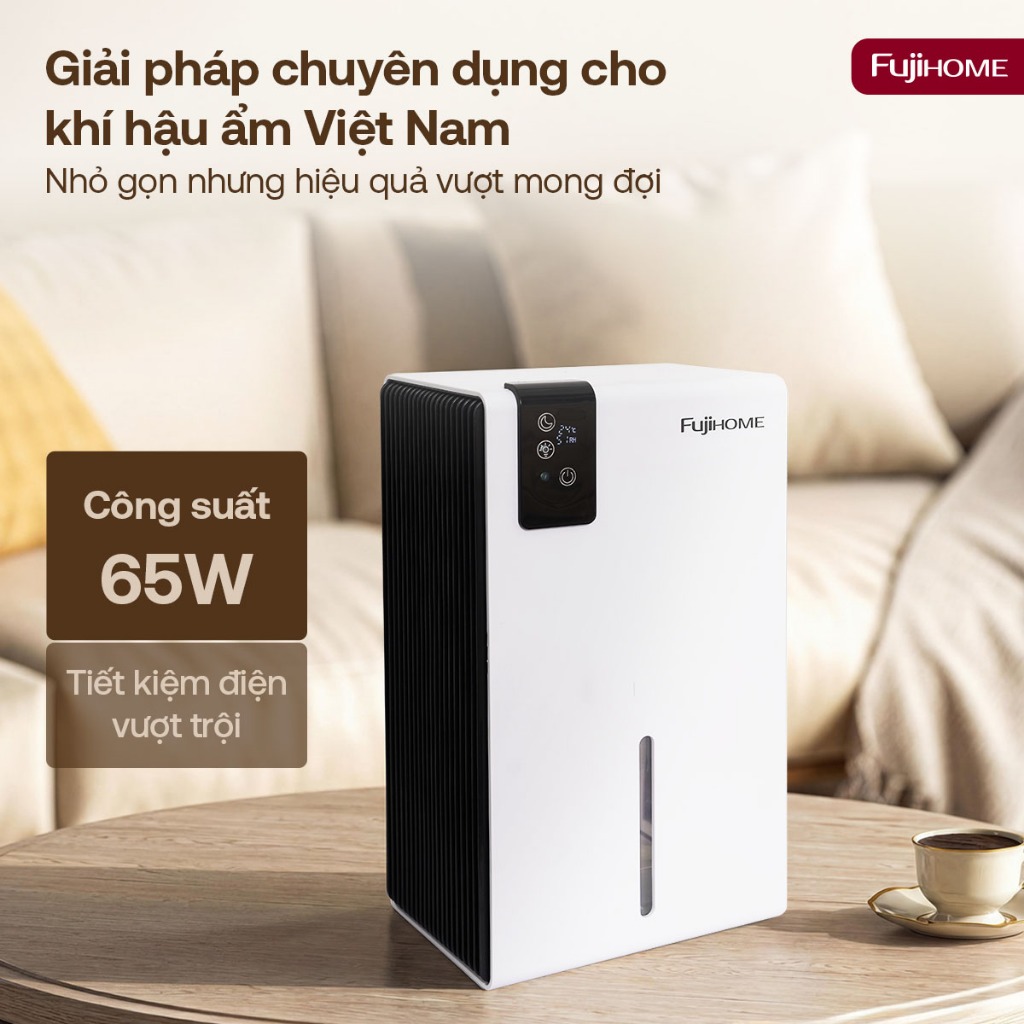 Máy hút ẩm mini chống ồn FUJIHOME DHP23-MINI, máy khử ẩm không khí mini cho phòng làm việc