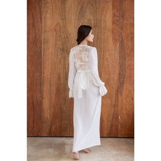 A16 - Áo choàng Helia chất liệu chiffon pha ren - phong cách nàng thơ