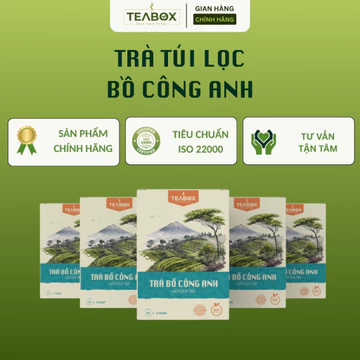 [COMBO 5 HỘP] Trà Bồ Công Anh TEABOX Hộp 30 Túi Lọc Tem Chỉ x 3 Gram Tiêu Chuẩn ISO 22000