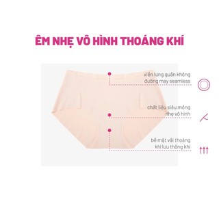 [MUA 2 TẶNG 2] Combo pack 4 quần lót su nữ siêu mỏng không lộ viền đáy kháng khuẩn iBasic PA4PANW157
