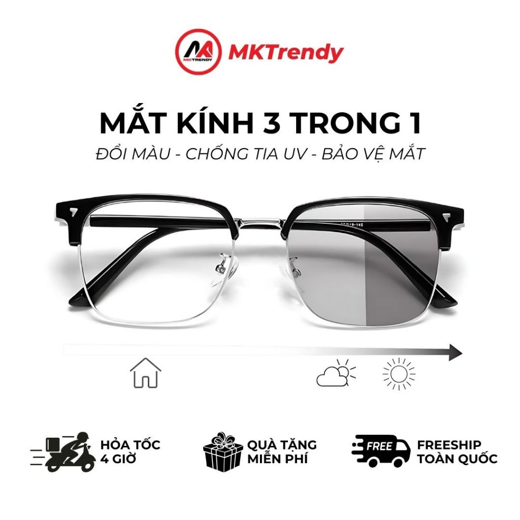 [Live x MKTRENDY] Kính đổi màu phiên bản PRO cao cấp chống ánh sáng xanh chống tia UV X15