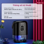Máy hút ẩm mini FUJIHOME DHP035-MINI, máy hút hơi nước chống nồm ẩm phòng nhỏ tủ quần áo, tủ giày, sách, Đèn ngủ LED — ảnh 1