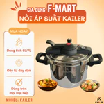 Nồi Áp Suất Inox KaiLer Dung Tích 6L Đáy Từ Liền Khối Van An Toàn 3 Cấp Bền Đẹp Dùng Cho Mọi Loại Bếp — ảnh 1