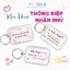 Móc Khóa Thông Điệp Dễ Thương – In Hai Mặt Lời Nhắn, Trang Trí Balo, Quà Tặng Bạn Bè Người Yêu