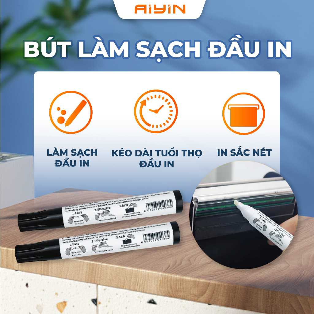Bút Làm Sạch Đầu In Cho Máy In Nhiệt, Máy In Bill, In Mã Vạch