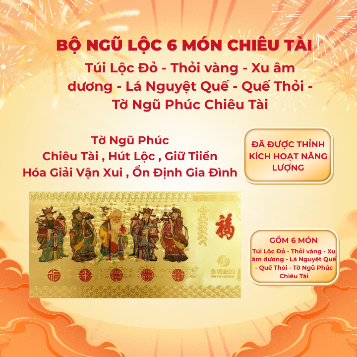 Combo vật phẩm phong thủy 6 món ( MẸO CÔ PHƯƠNG HẰNG ) nhiều người tin rằng mang theo giúp tăng vận khí tốt.
