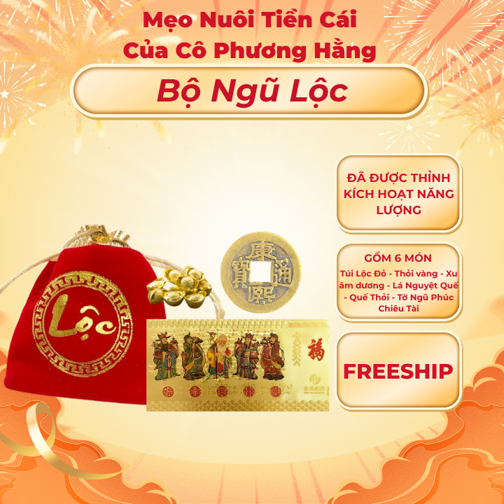 Combo vật phẩm phong thủy 6 món ( MẸO CÔ PHƯƠNG HẰNG ) nhiều người tin rằng mang theo giúp tăng vận khí tốt.
