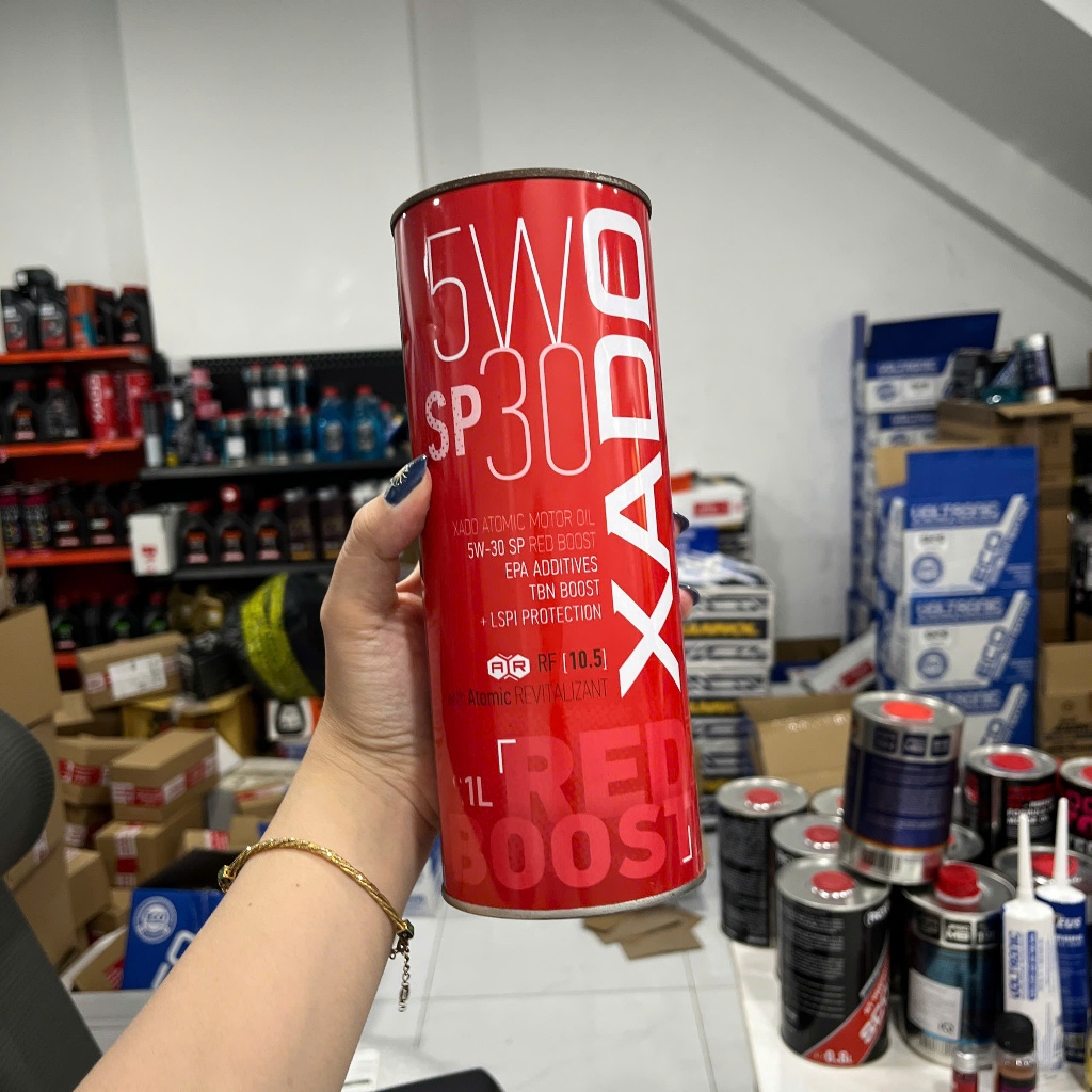 Dầu Nhớt Dành Cho Xe Tay Ga Xado  Red Boost Atomic 5W30- Tặng Kèm 1 Nhớt Láp Xado 120ml Và 1 Phụ Gia Nhớt Mới Turbo 10ml