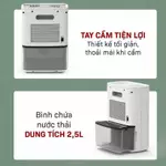 Máy hút ẩm mini điện tử 1080ml/ngày Fujihome DHP05, lọc không khí Ion khử khuẩn UV tạo hương thơm tủ giày, tủ quần áo — ảnh 7