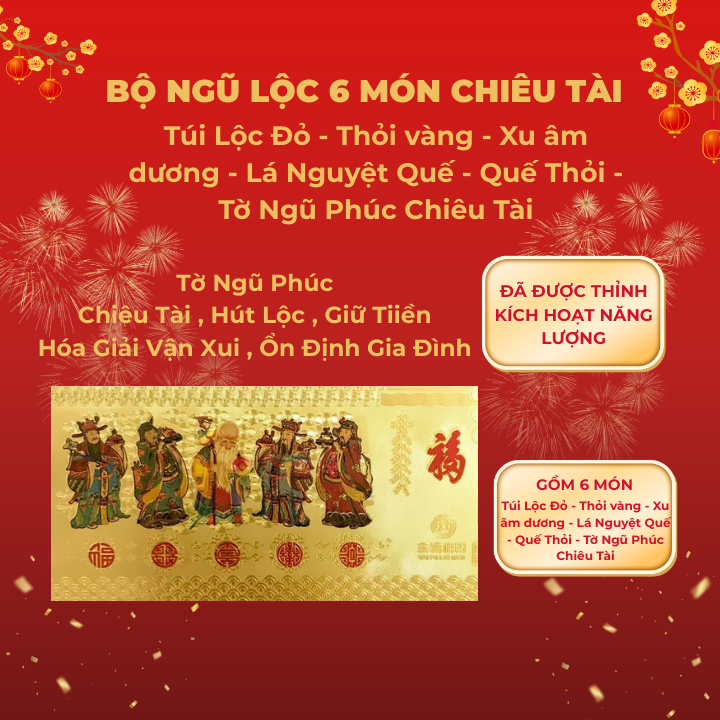 Bộ Ngũ Lộc 6 món phong thủy, vật phẩm cân bằng năng lượng bình an, thuận lợi ( MẸO CÔ PHƯƠNG HẰNG ).