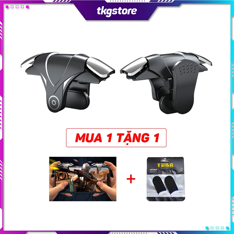 Nút bấm chơi game G12 hỗ trợ bắn PUBG, Free Fire 4 ngón chất liệu hợp kim, PC chắc chắn