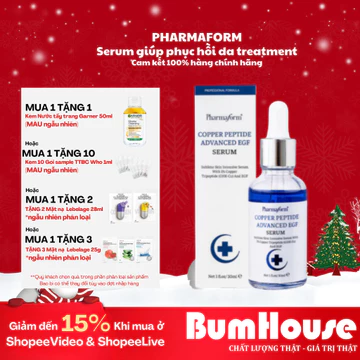 [Mua 1 tặng 2] Serum Pharmaform Copper Peptide Advance EGF - Tinh Chất Đồng Peptide Phục Hồi Da, Giảm Đỏ 30ml