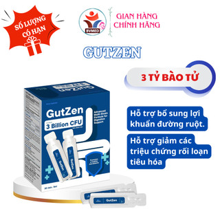 Men vi sinh GutZen Bào tử lợi khuẩn 3 Tỷ đa chủng - Hỗ trợ tiêu hóa, giảm táo bón, tiêu chảy cho bé (Hộp 20 ống)