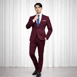 [MUA 1 ĐƯỢC 6] Bộ vest nam lịch lãm, trẻ trung, Form ôm body, phong cách Hàn Quốc, Tặng Cavat+Ghim Cài+Quần Sịp+Móc treo — ảnh 5