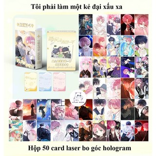 [SẴN] Tôi phải làm một kẻ đại xấu xa | Hộp thẻ card laser 50 tấm lomo lomocard truyện xuyên không hài hước / Vương
