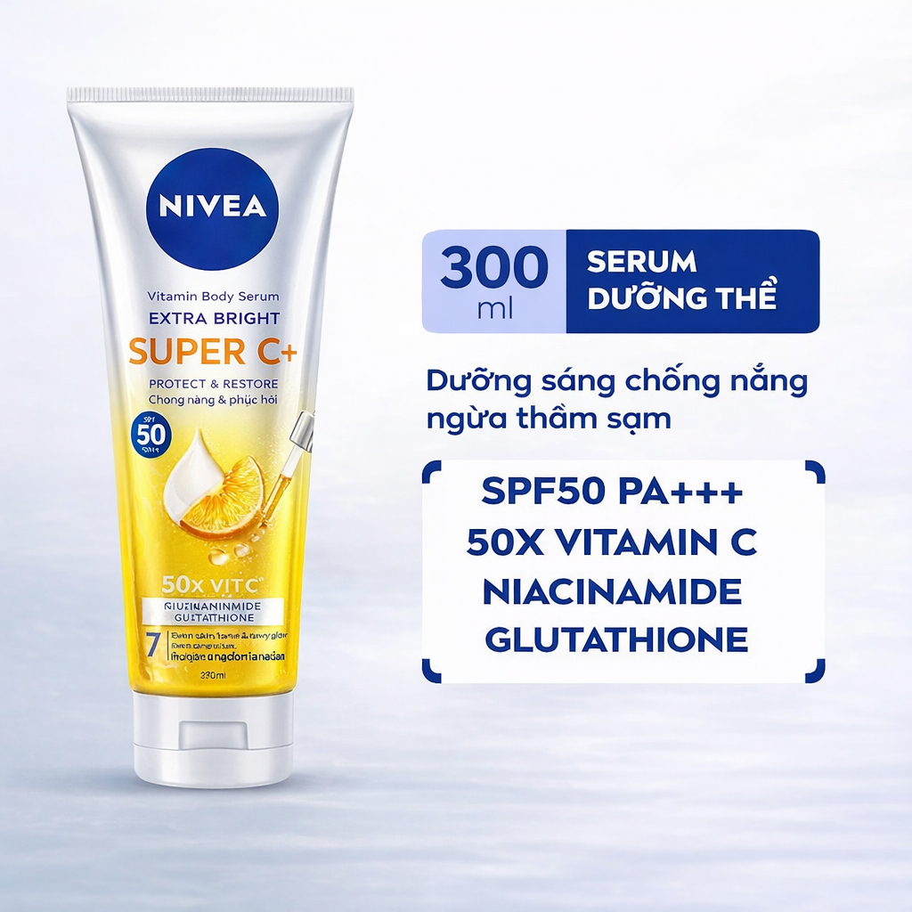 Tinh Chất Dưỡng Thể Dưỡng Trắng NIVEA Tuýp 180ML/300ML