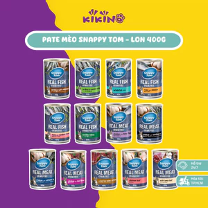 Pate Snappy Tom Lon 400G - Không Ngũ Cốc, Đủ Vị Cho Mèo Mọi Lứa Tuổi