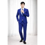 [MUA 1 ĐƯỢC 6] Bộ vest nam lịch lãm, trẻ trung, Form ôm body, phong cách Hàn Quốc, Tặng Cavat+Ghim Cài+Quần Sịp+Móc treo — ảnh 8