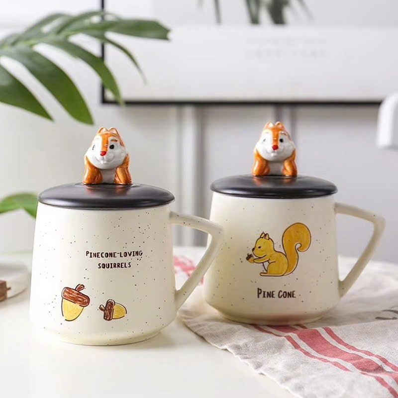 [BST 2026] Set quà tặng Sóc Cute 380ml siêu dễ thương Kèm Gấu, Thiệp, Lót Ly, Quà Tặng Tốt Nghiệp, Sinh nhật
