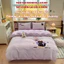 Bộ chăn ga gối 4 món đũi thêu Memminbedding Luxury sợi dệt 5D quen thuộc với hoạ tiết siêu đáng yêu