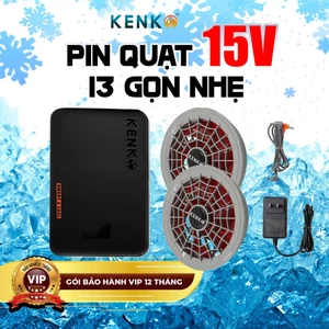 Bộ phụ kiện pin quạt siêu nhỏ gọn gắn áo điều hòa chống nắng KENKO i3 15V 10.000mah, BH 12 tháng