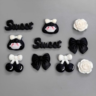 [HÀNG ĐỘC QUYỀN] Set charm tone màu: Charm tone màu đen - Màu trend mới 2026