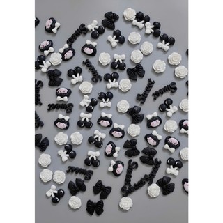 [HÀNG ĐỘC QUYỀN] Set charm tone màu: Charm tone màu đen - Màu trend mới 2026