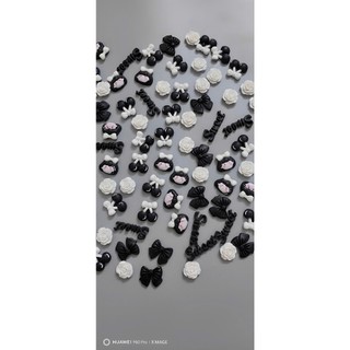 [HÀNG ĐỘC QUYỀN] Set charm tone màu: Charm tone màu đen - Màu trend mới 2026