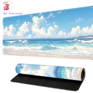 ( TẶNG SET 10 KHẨU TRANG) Miếng lót chuột Biển Xanh 80x30 hoạt hình dễ thương chống nước cực êm Meili Store