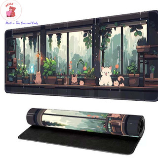 ( TẶNG SET 10 KHẨU TRANG) Miếng lót chuột Xe Bus Đi Rừng 80x30 hoạt hình dễ thương chống nước cực êm Meili Store