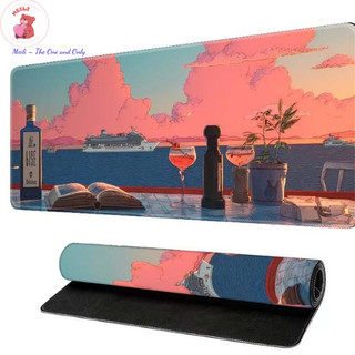 ( TẶNG SET 10 KHẨU TRANG) Miếng lót chuột Mèo té Nước 80x30 hoạt hình dễ thương chống nước cực êm Meili Store