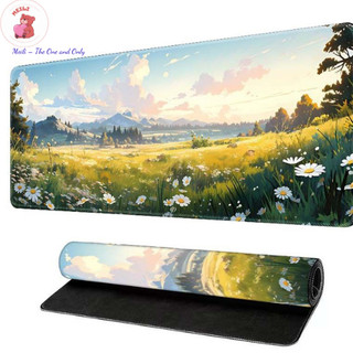 ( TẶNG SET 10 KHẨU TRANG) Miếng lót chuột Mèo té Nước 80x30 hoạt hình dễ thương chống nước cực êm Meili Store