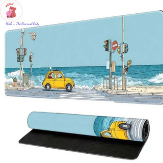 ( TẶNG SET 10 KHẨU TRANG) Miếng lót chuột Mèo té Nước 80x30 hoạt hình dễ thương chống nước cực êm Meili Store