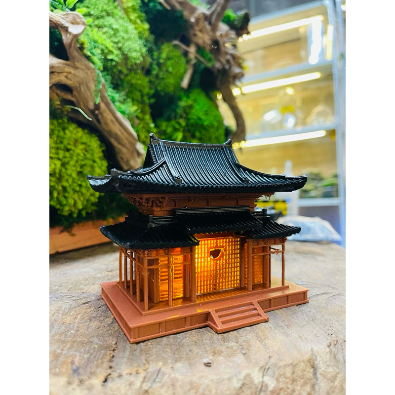 Mô hình nhà in 3D sắc nét, nhà cổ trang trí terrarium, tiểu cảnh, hòn non bộ