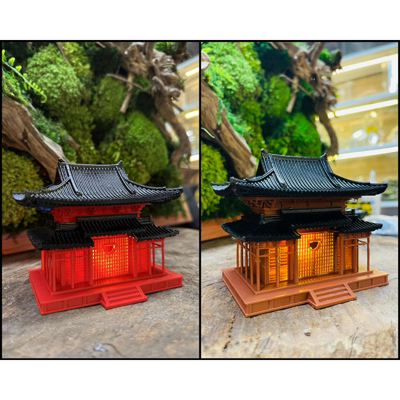Mô hình nhà in 3D sắc nét, nhà cổ trang trí terrarium, tiểu cảnh, hòn non bộ