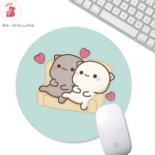 ( TẶNG SET 10 KHẨU TRANG) Miếng lót chuột Couple Cute Đt tròn dễ thương chống nước cực êm MEILI STORE