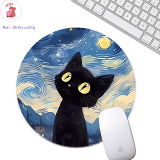 ( TẶNG SET 10 KHẨU TRANG) Miếng lót chuột Mèo đen hoa mắt tròn dễ thương chống nước cực êm MEILI STORE