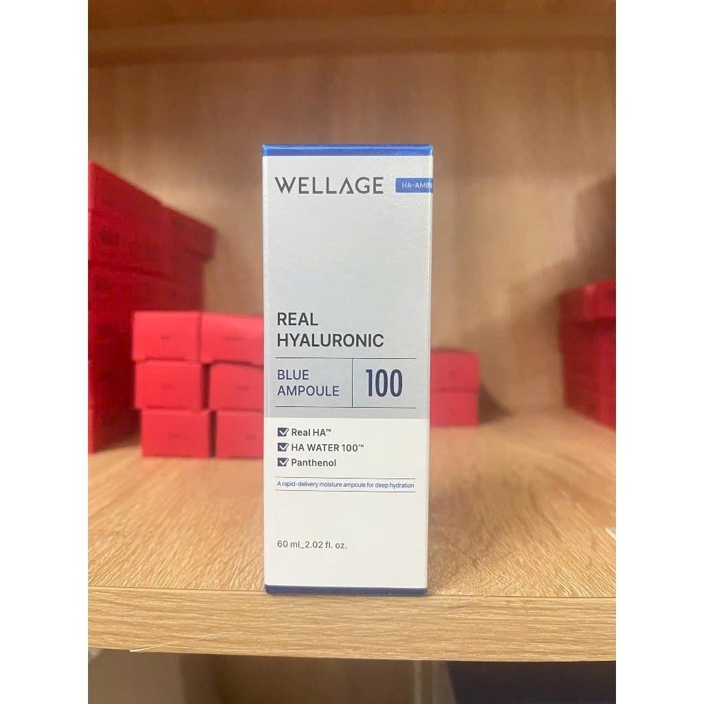 Tinh Chất Cấp Nước Phục Hồi Da Wellage Real Hyaluronic Blue Ampoule 60ml/75ml