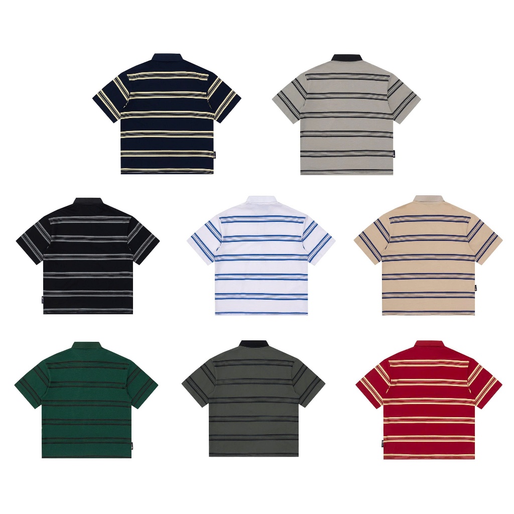 Áo Polo Kẻ WENKO Boxy Cotton Ngắn Tay Kẻ unisex nam nữ  PK05