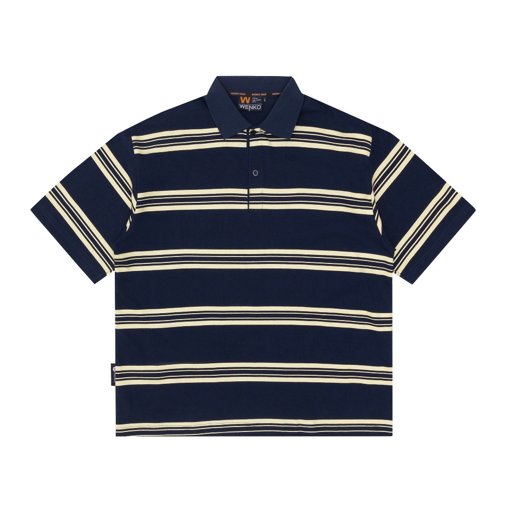 Áo Polo Kẻ WENKO Boxy Cotton Ngắn Tay Kẻ unisex nam nữ  PK05