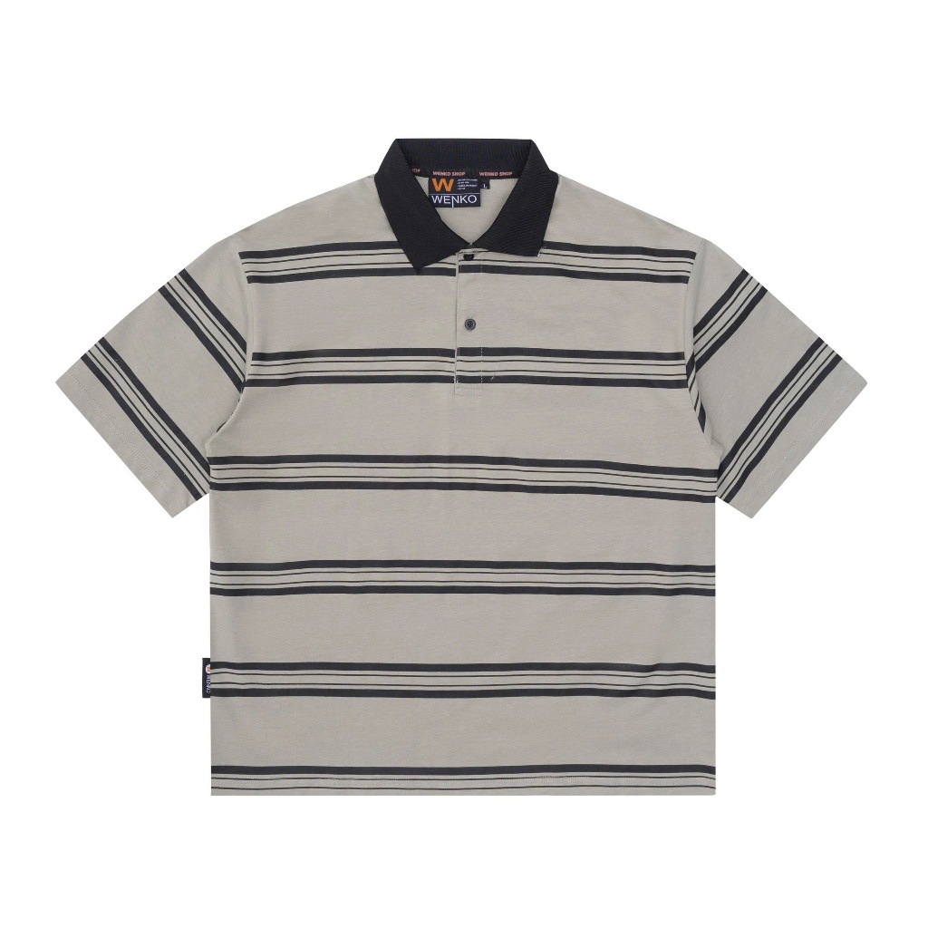 Áo Polo Kẻ WENKO Boxy Cotton Ngắn Tay Kẻ unisex nam nữ  PK05