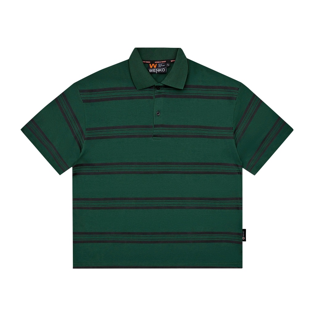Áo Polo Kẻ WENKO Boxy Cotton Ngắn Tay Kẻ unisex nam nữ  PK05