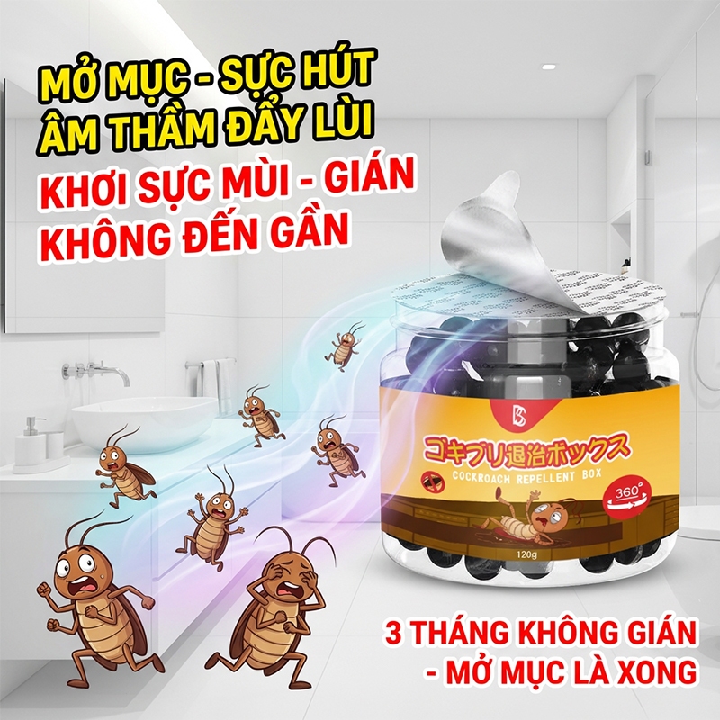 ⛔Không có gián⛔Duổi gián Thuốc đuổi gián Viên đuổi gián 120g Chiết xuất thảo mộc