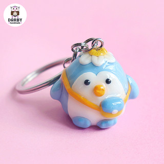 (Đồ Handmade) Móc khóa CHIM CÁNH CỤT - Thép không gỉ